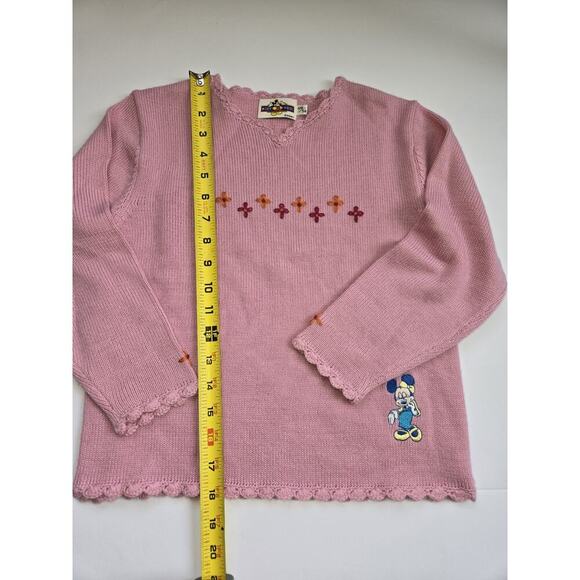 Girls Vintage Minnie Mouse Mickey For Kids Pink‎ Sweater EUC 120/56 - Picture 11 of 11